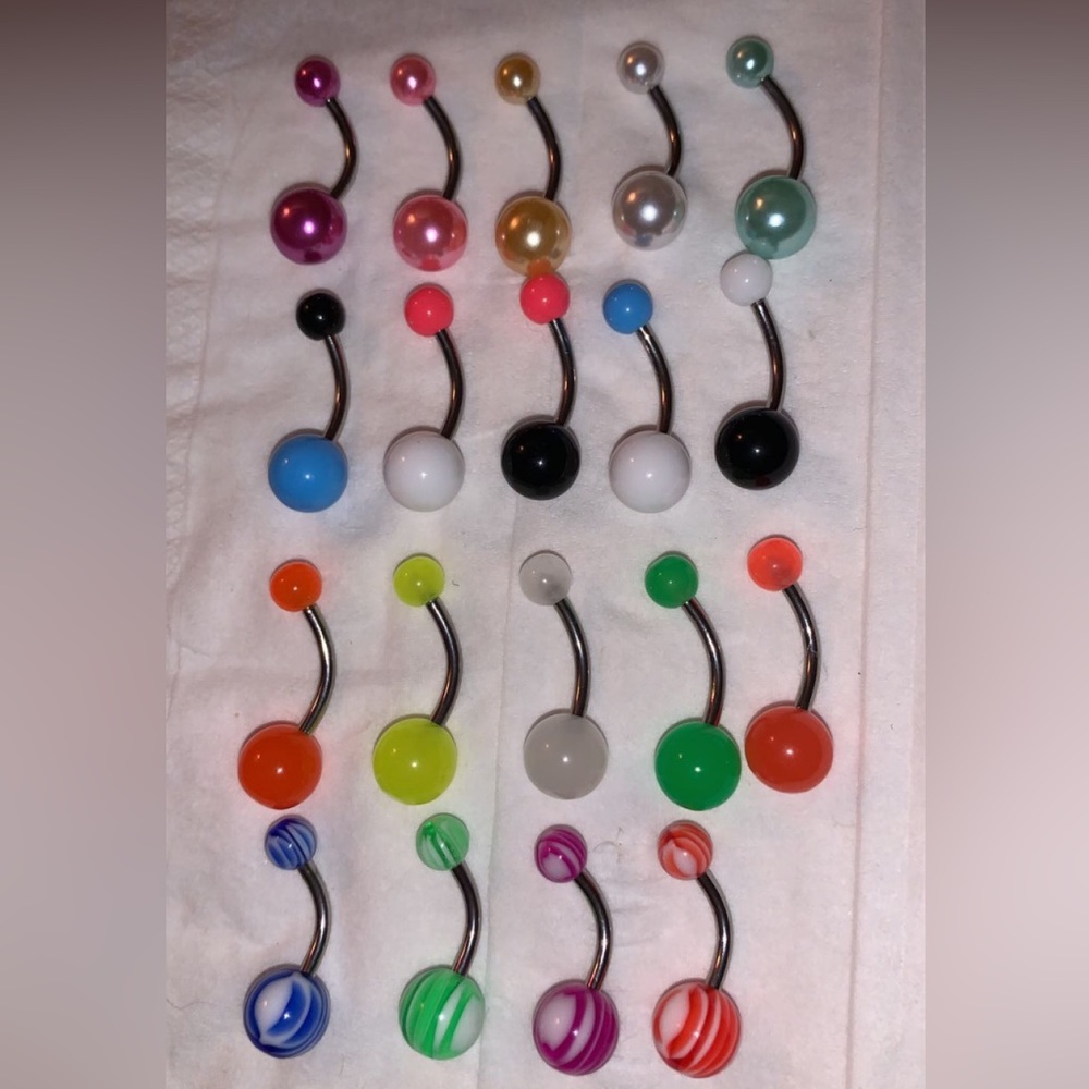 19pc belly ring set